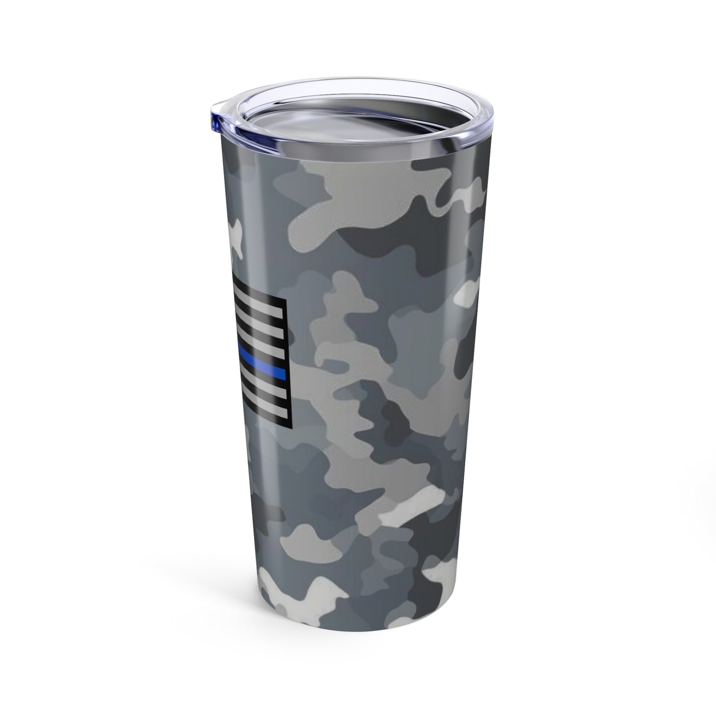 Camo Blue Line Flag 20oz Tumbler