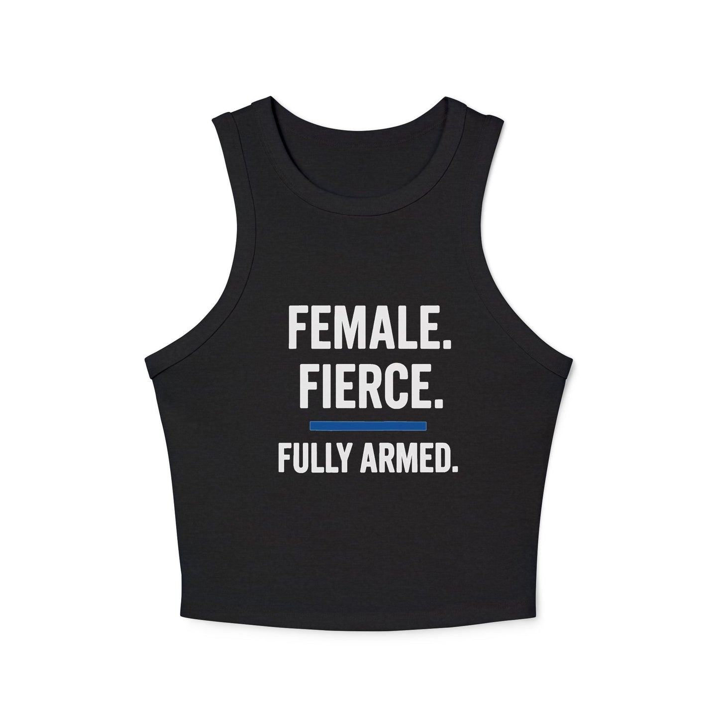 Female, Fierce, Fully Armed Ribbed Tank