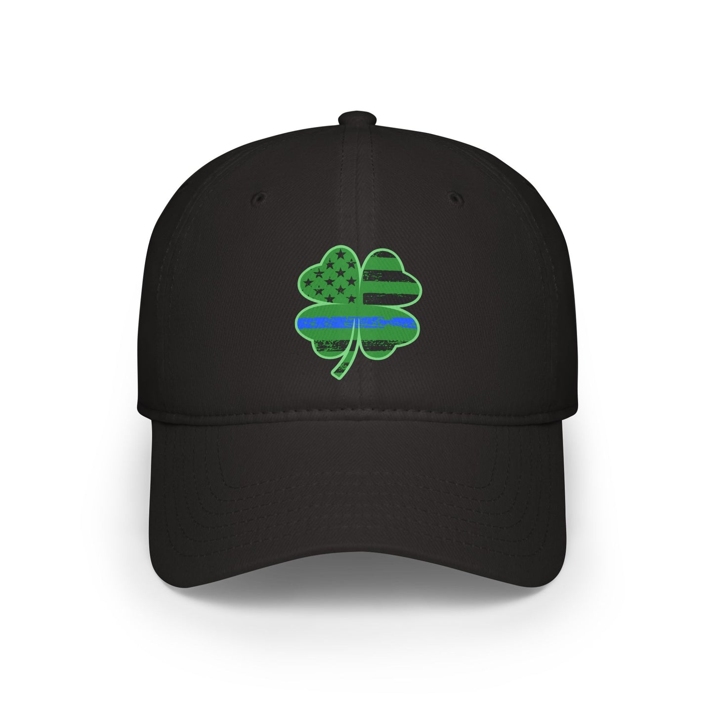 Blue Line Shamrock Baseball Hat