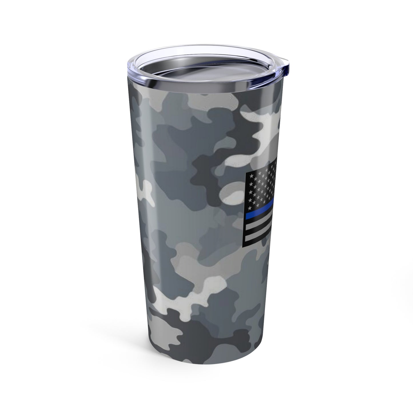 Camo Blue Line Flag 20oz Tumbler