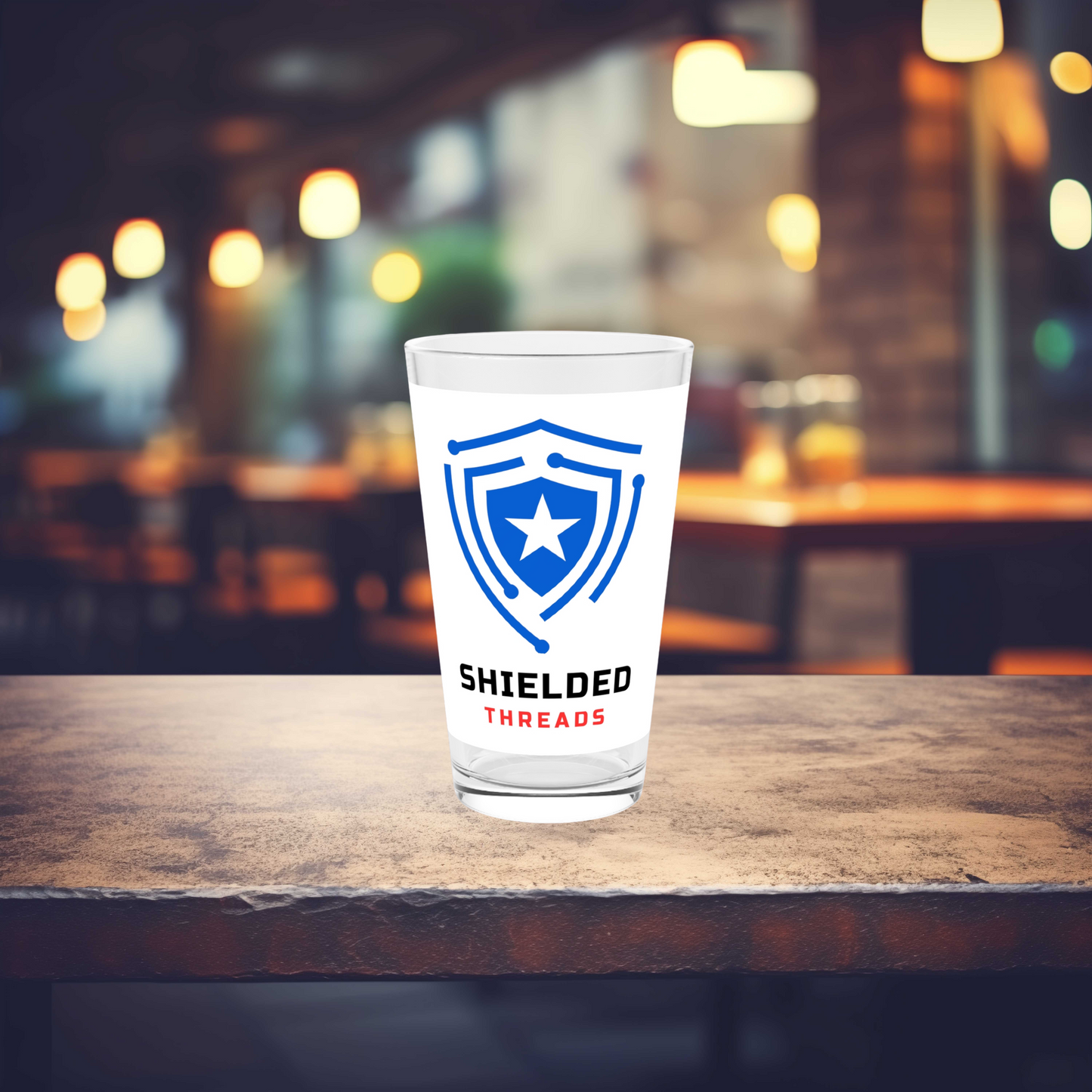 Shielded Threads Pint Glass