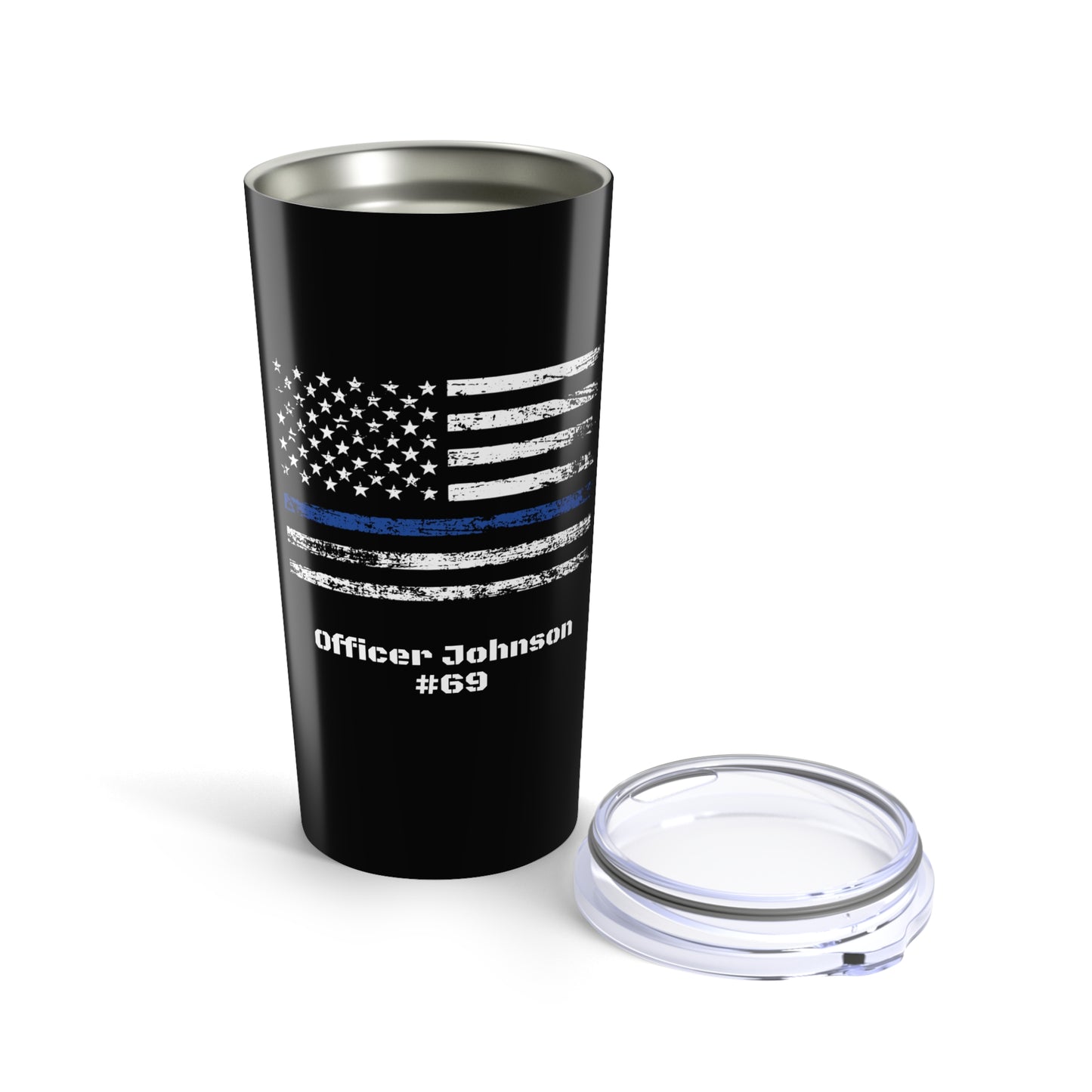 Personalized Blue Line 20oz Tumbler