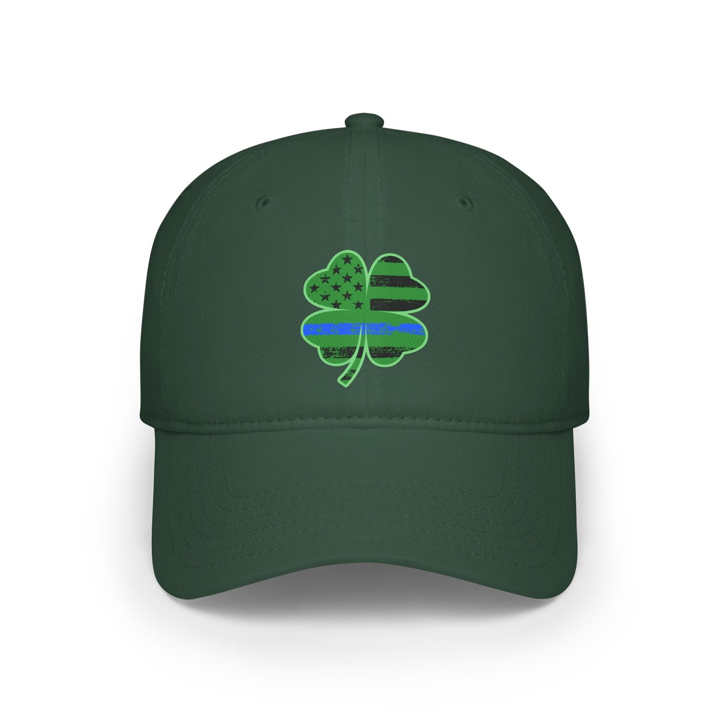 Blue Line Shamrock Baseball Hat