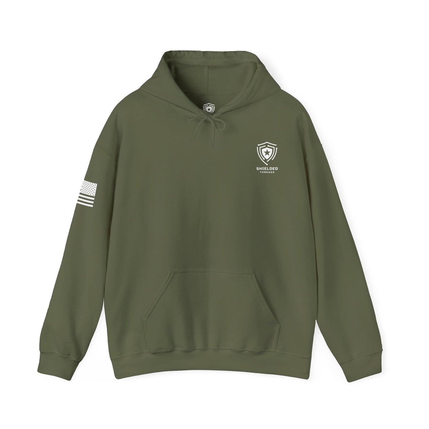 Irish Blue Line Flag Shamrock Hoodie