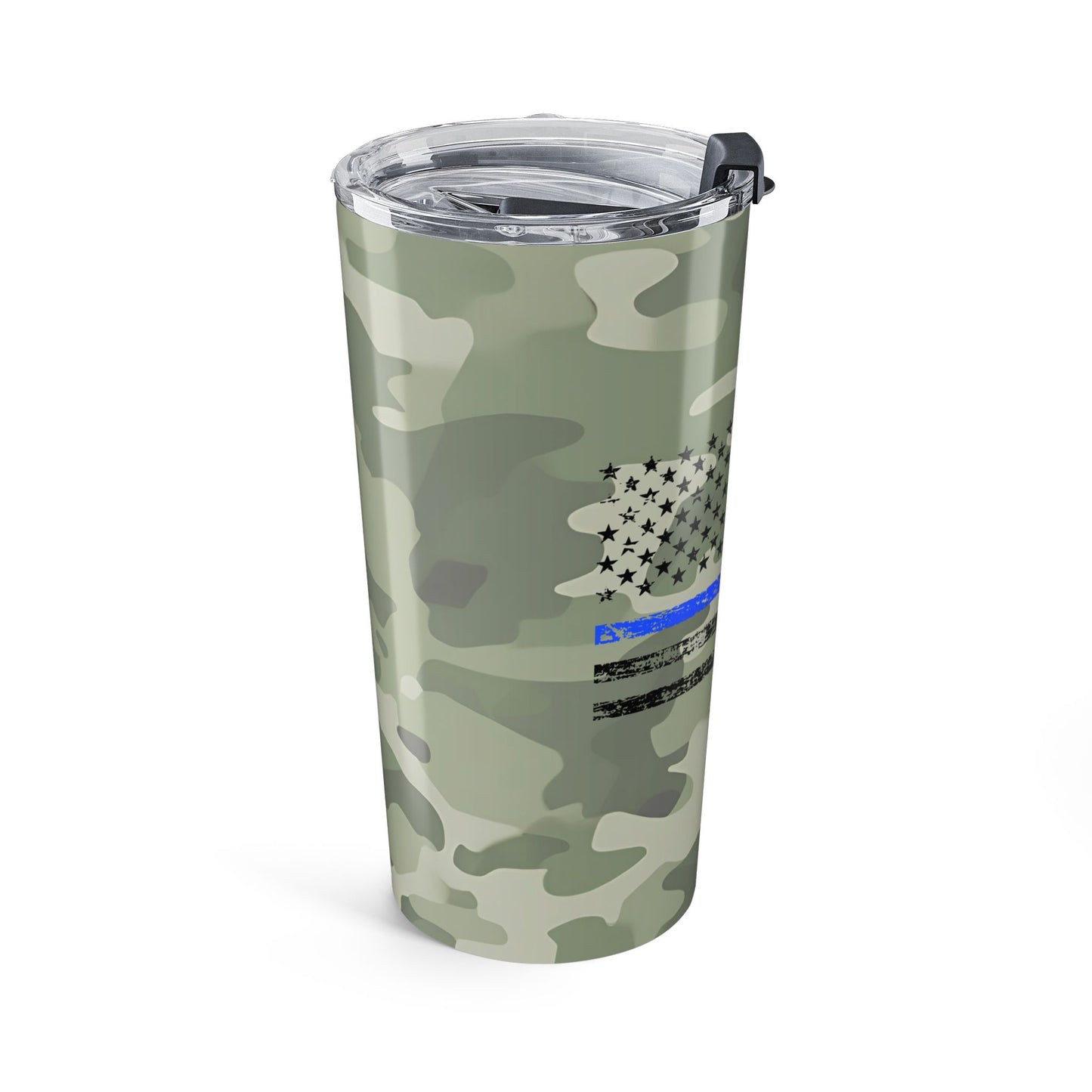 Personalized Camo Thin Blue Line 20oz Tumbler