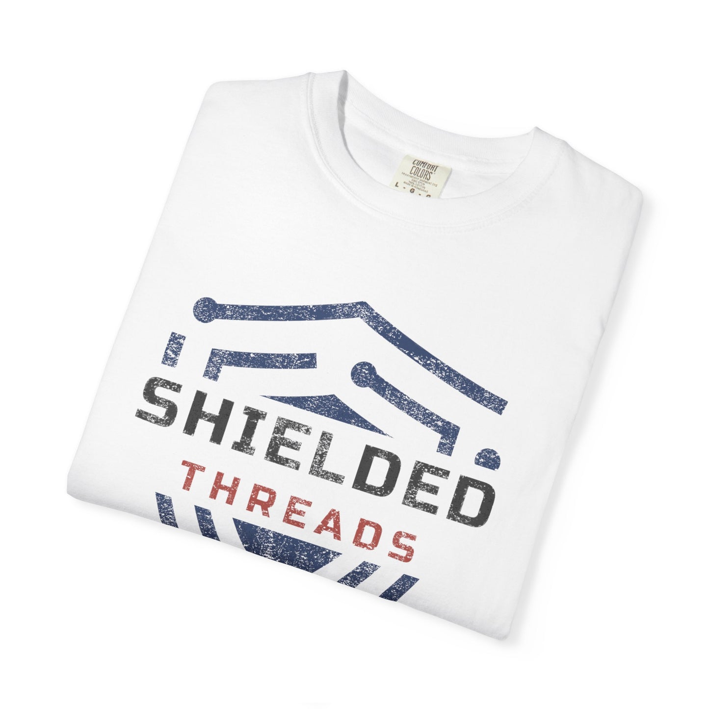 Shielded Threads T-Shirt — Distressed Shield Logo Tee
