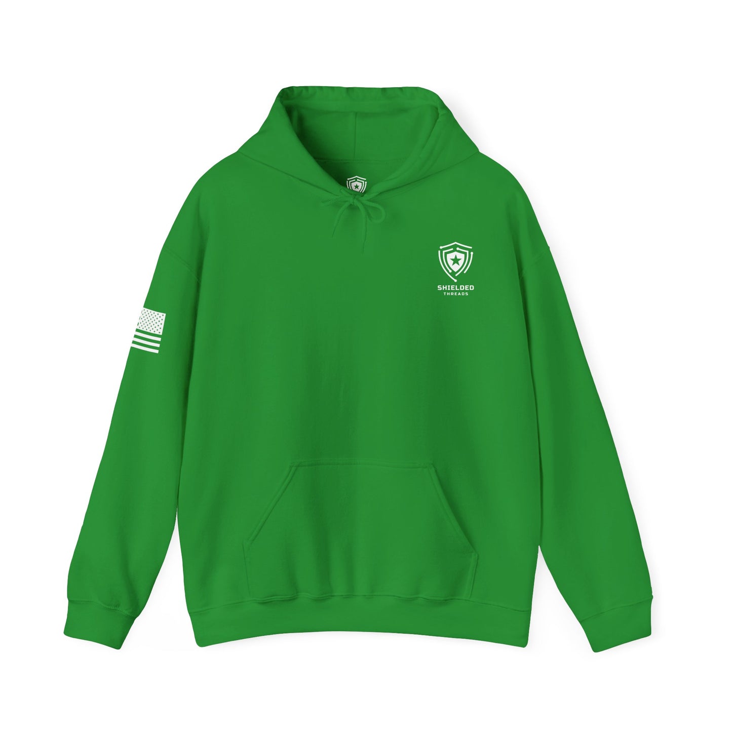 Irish Blue Line Flag Shamrock Hoodie