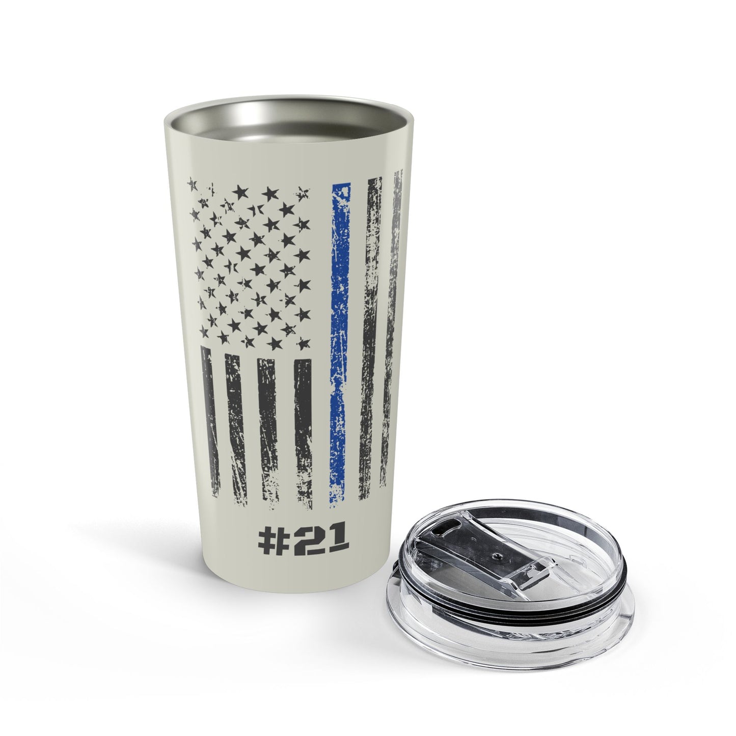 Personalized Blue Line Flag 20oz Tumbler
