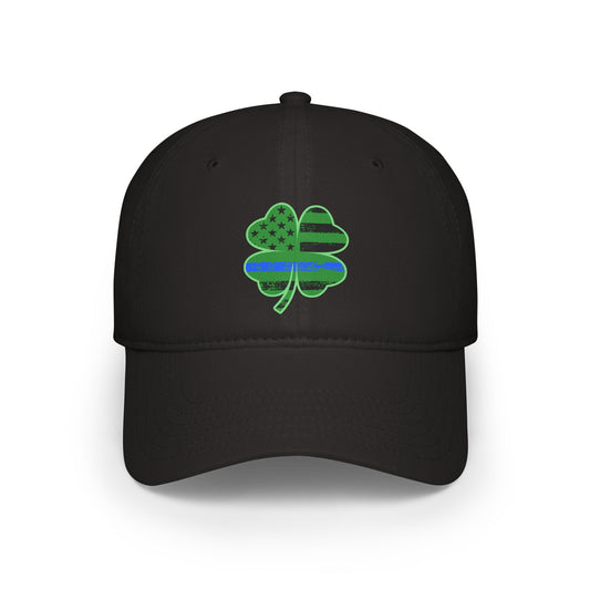 Blue Line Shamrock Baseball Hat
