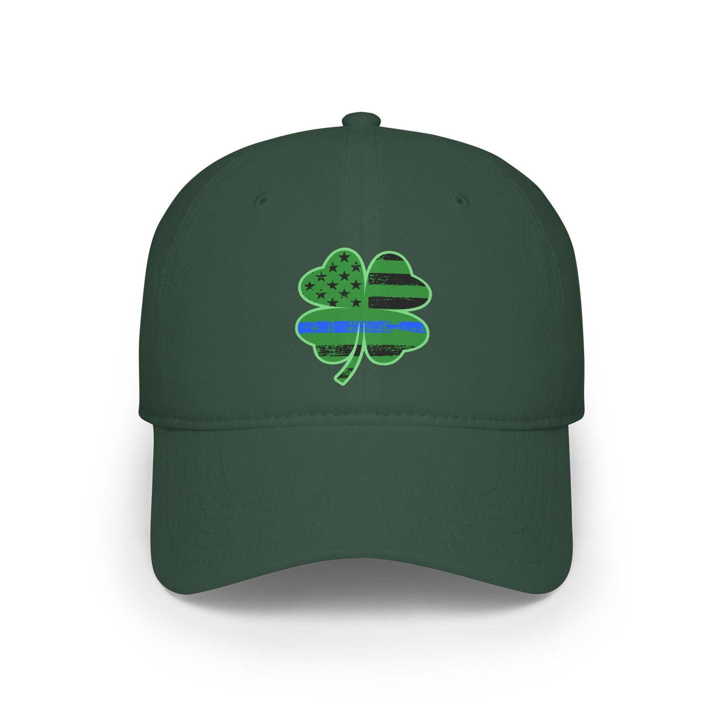 Blue Line Shamrock Baseball Hat