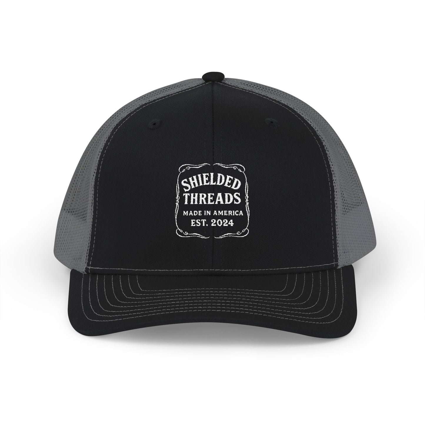 Embroidered Shielded Threads Snapback Trucker Cap