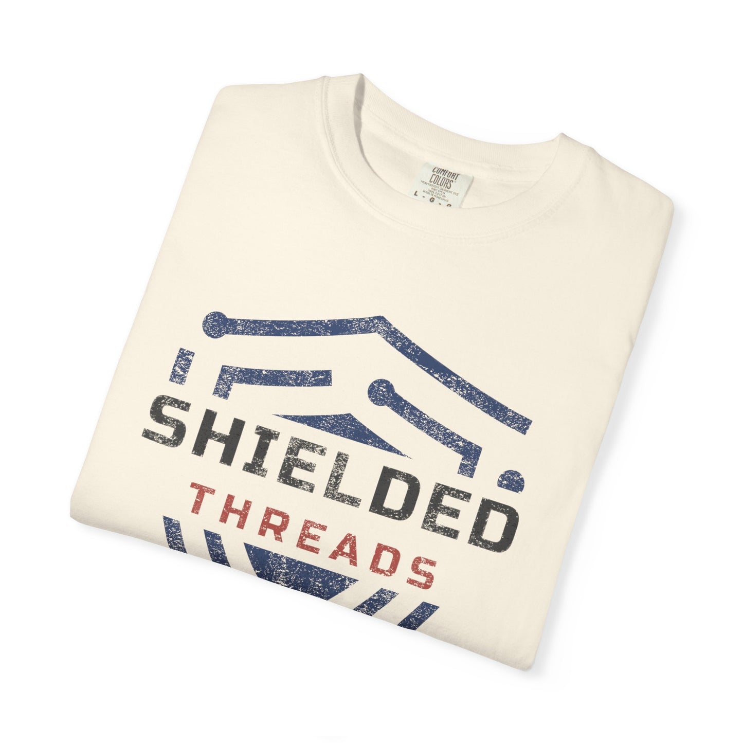 Shielded Threads T-Shirt — Distressed Shield Logo Tee