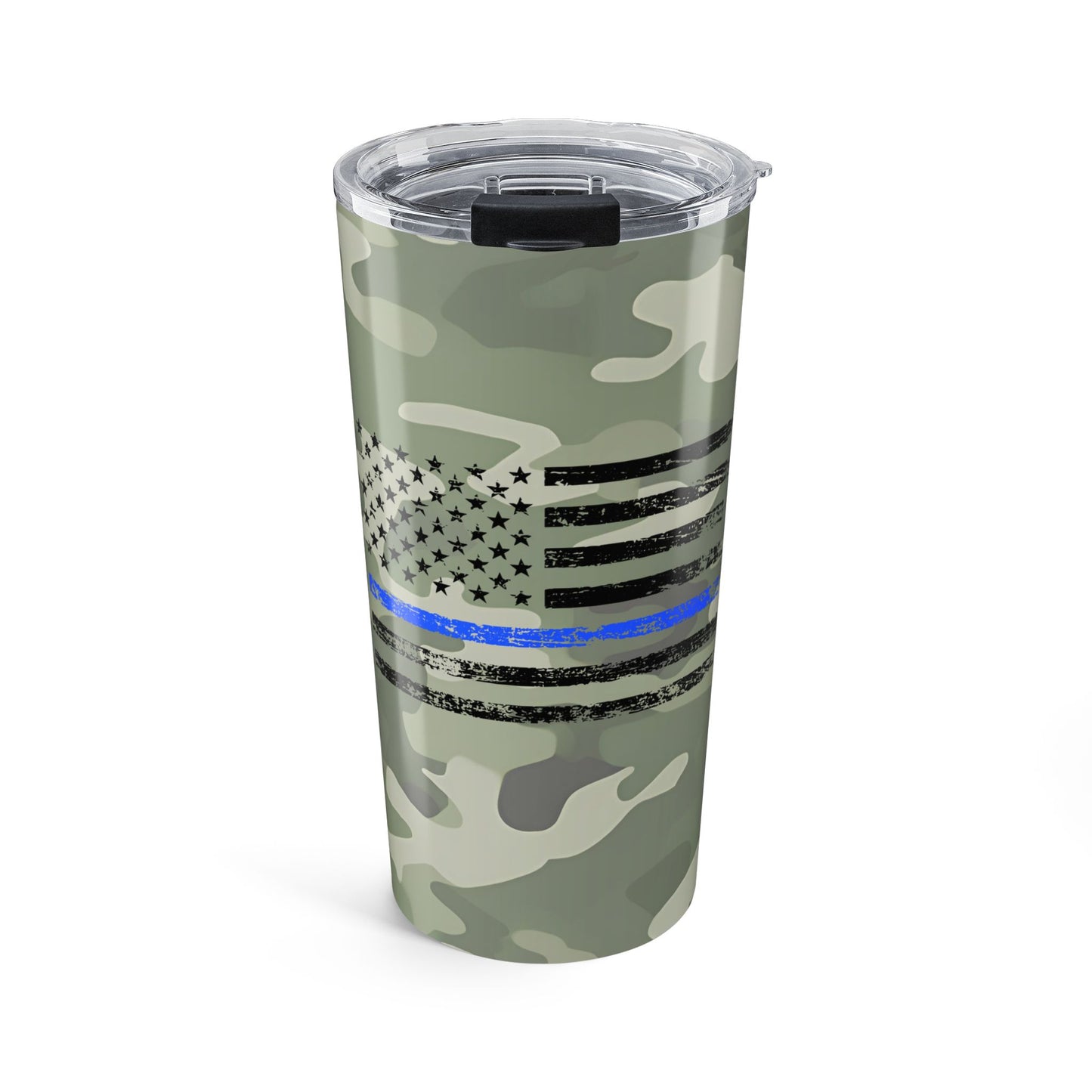 Camo Blue Line Flag 20oz Tumbler