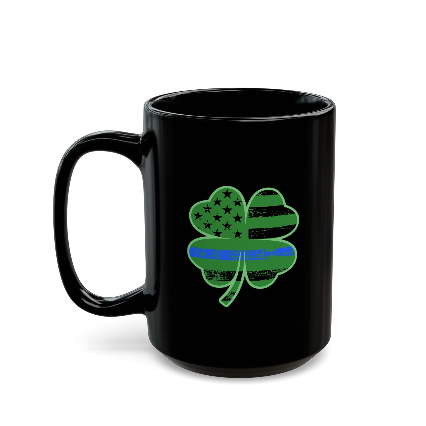 15oz Shamrock Blue Line Flag Mug
