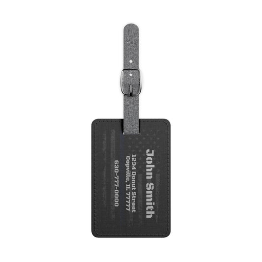 Personalized Saffiano Rectangle Luggage Tag – Custom Name & Contact ID