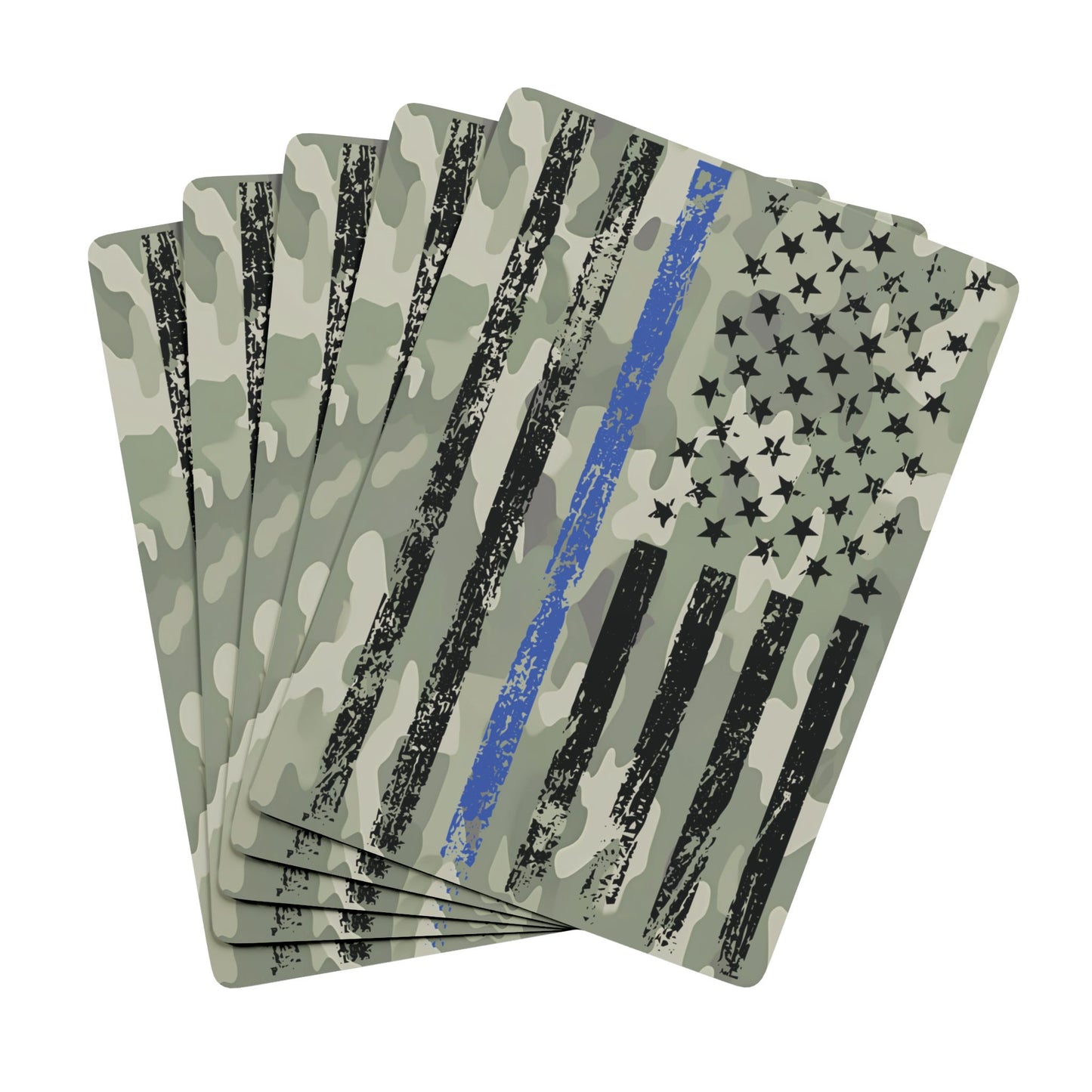 Playing Cards - Blue Line Flag