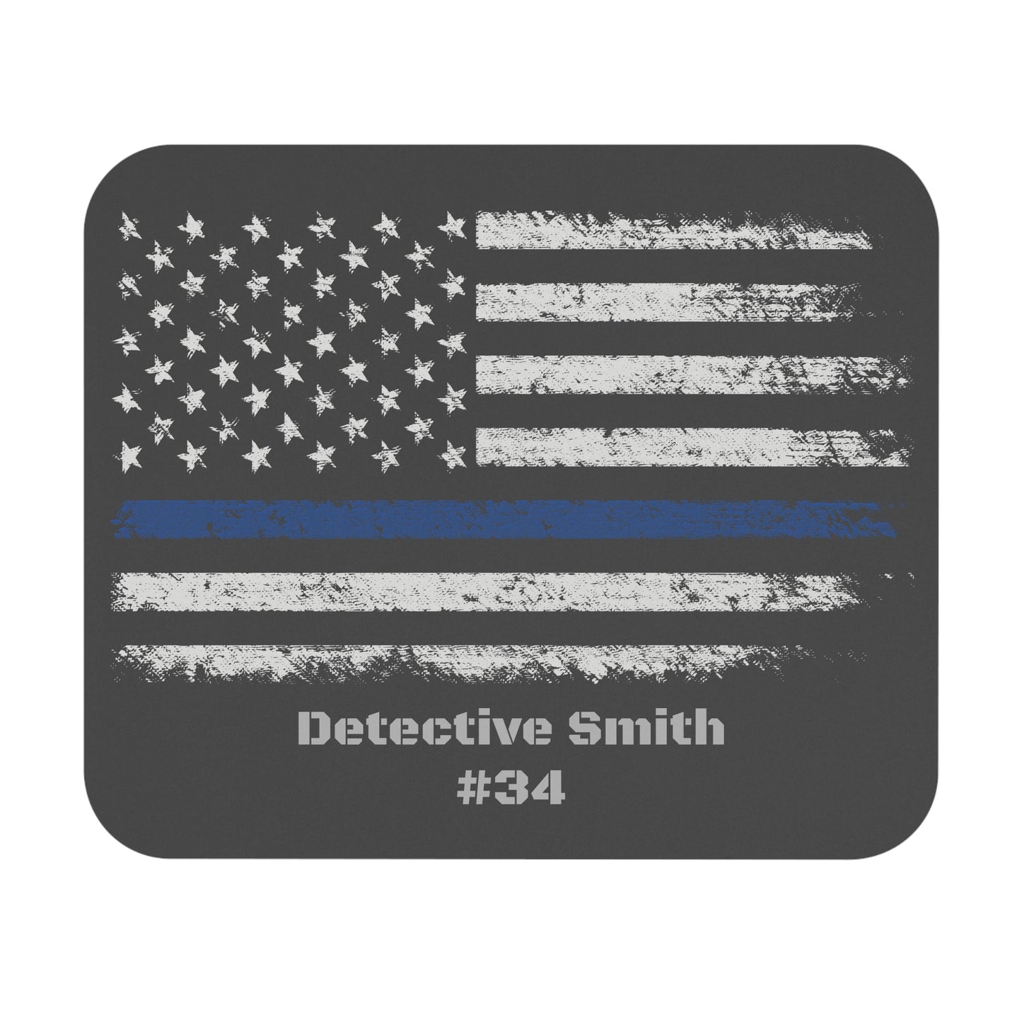 Personalized Thin Blue Line Mouse Pad