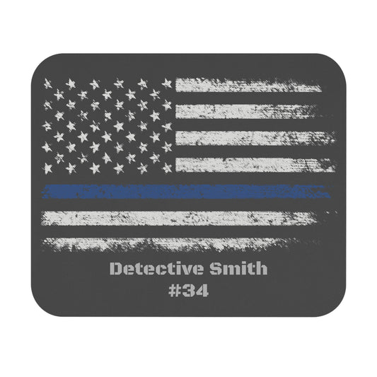 Personalized Thin Blue Line Mouse Pad