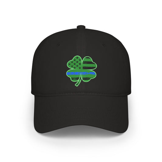 Blue Line Shamrock Baseball Hat