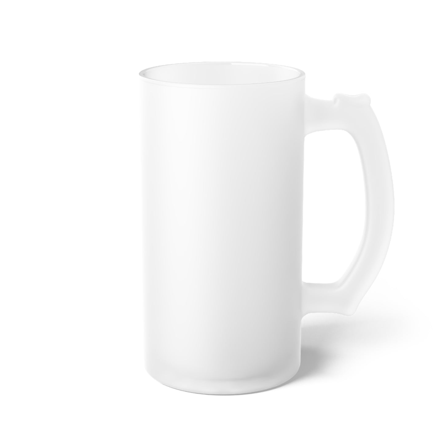 16oz Blue Line Flag Shamrock Frosted Glass Beer Mug