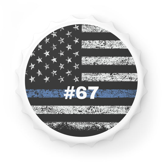 Personalized Thin Blue Line Flag Bottle Opener